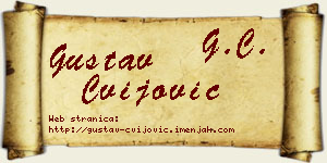 Gustav Cvijović vizit kartica